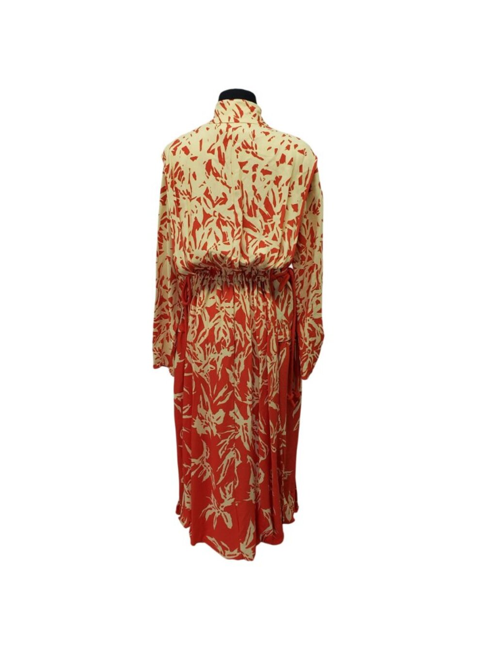 NEW Proenza Schouler $1390 Draped Floral Long Sleeve Red Yellow Maxi Dress - Picture 5 of 16